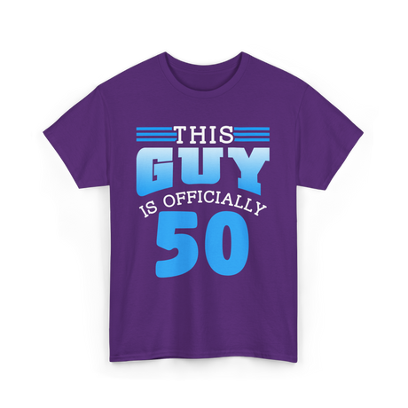 This Guy Is 50 Birthday Men T-Shirt - Purple