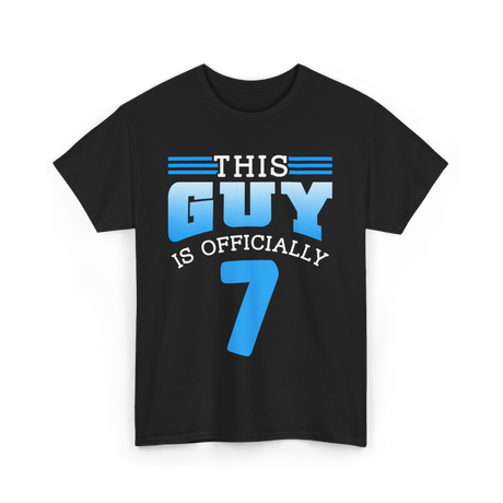 This Guy Is 7 Birthday Boy Men T-Shirt - Black