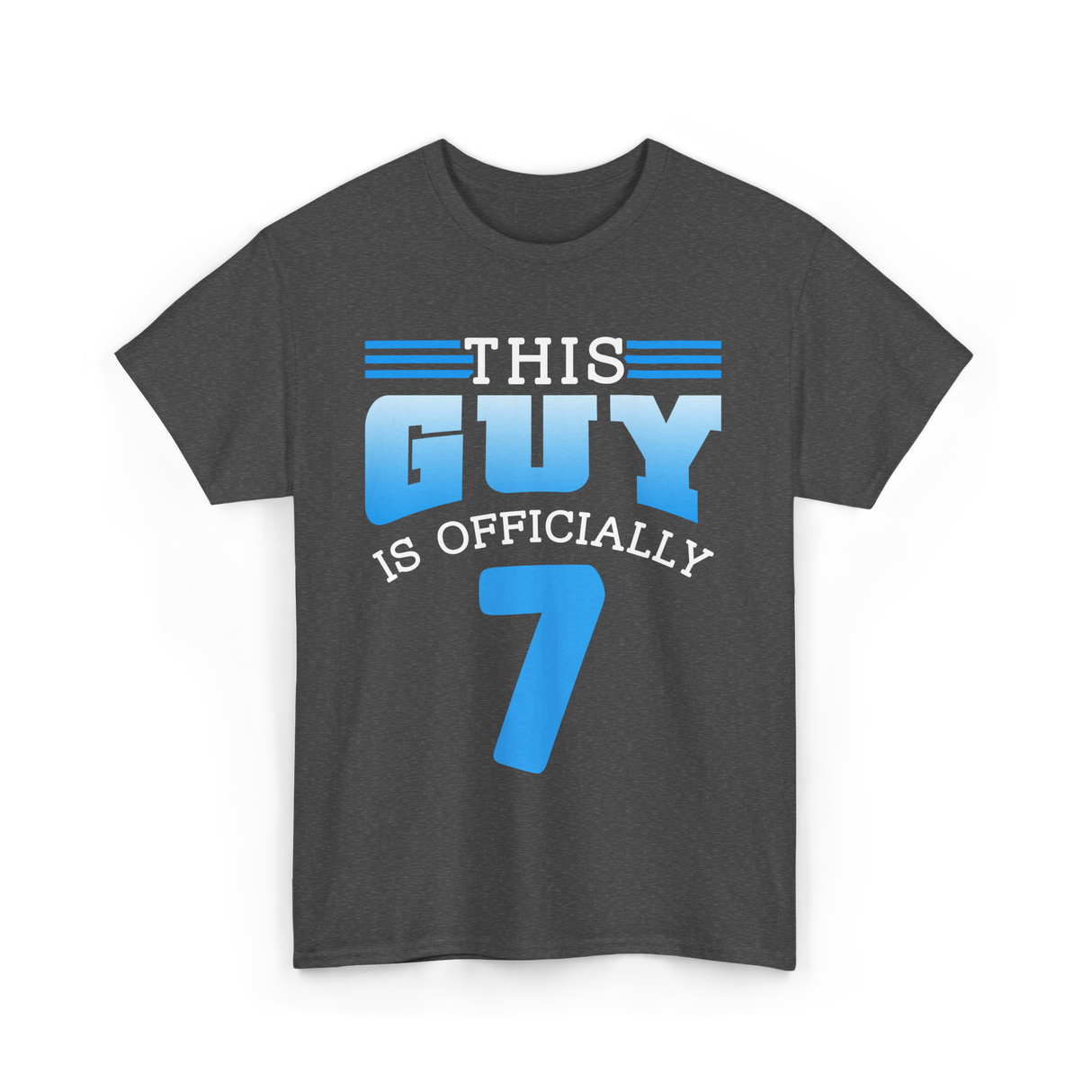 This Guy Is 7 Birthday Boy Men T-Shirt - Dark Heather