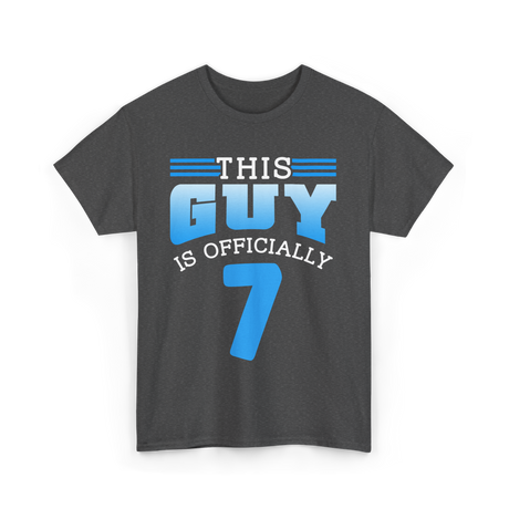 This Guy Is 7 Birthday Boy Men T-Shirt - Dark Heather