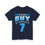 This Guy Is 7 Birthday Boy Men T-Shirt - Navy