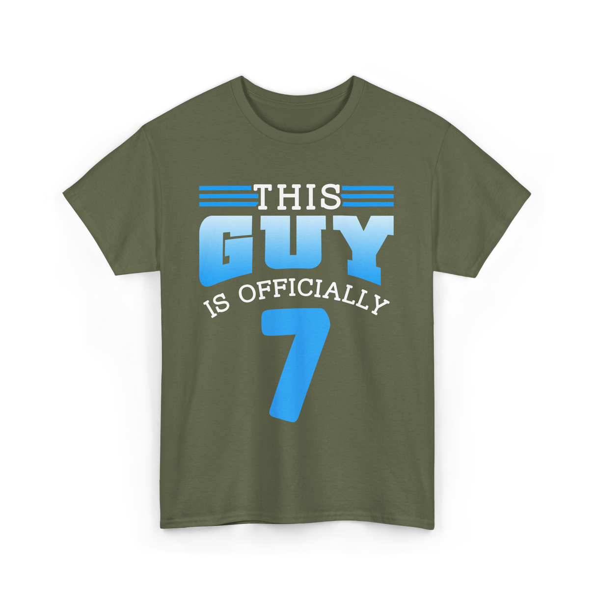 This Guy Is 7 Birthday Boy Men T-Shirt - Military Green