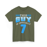 This Guy Is 7 Birthday Boy Men T-Shirt - Military Green