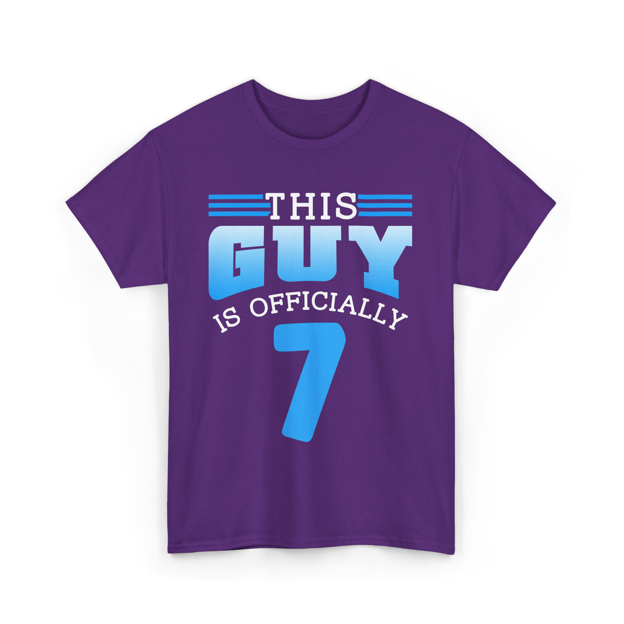 This Guy Is 7 Birthday Boy Men T-Shirt - Purple