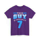 This Guy Is 7 Birthday Boy Men T-Shirt - Purple