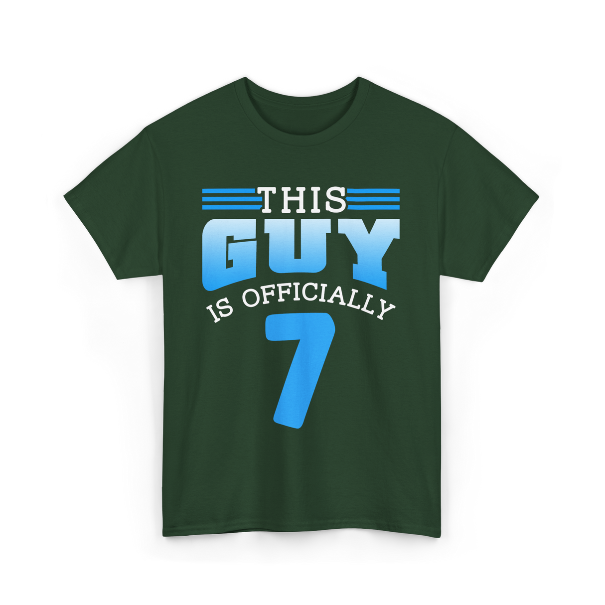 This Guy Is 7 Birthday Boy Men T-Shirt - Forest Green