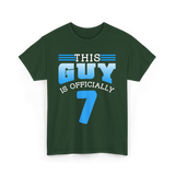 This Guy Is 7 Birthday Boy Men T-Shirt - Forest Green