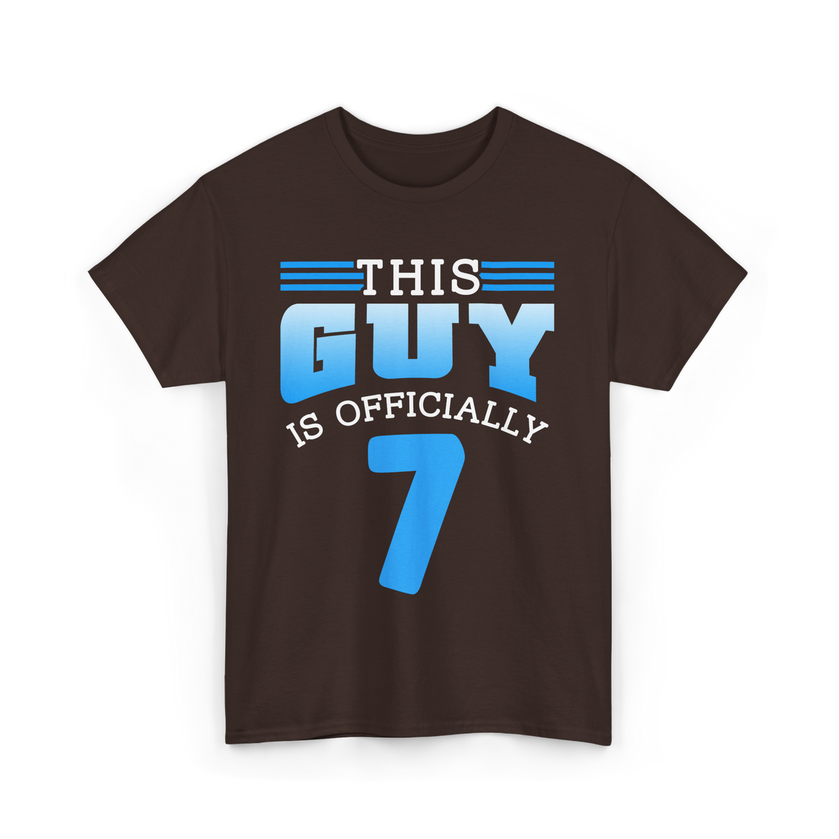 This Guy Is 7 Birthday Boy Men T-Shirt - Dark Chocolate