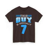 This Guy Is 7 Birthday Boy Men T-Shirt - Dark Chocolate