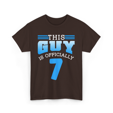 This Guy Is 7 Birthday Boy Men T-Shirt - Dark Chocolate