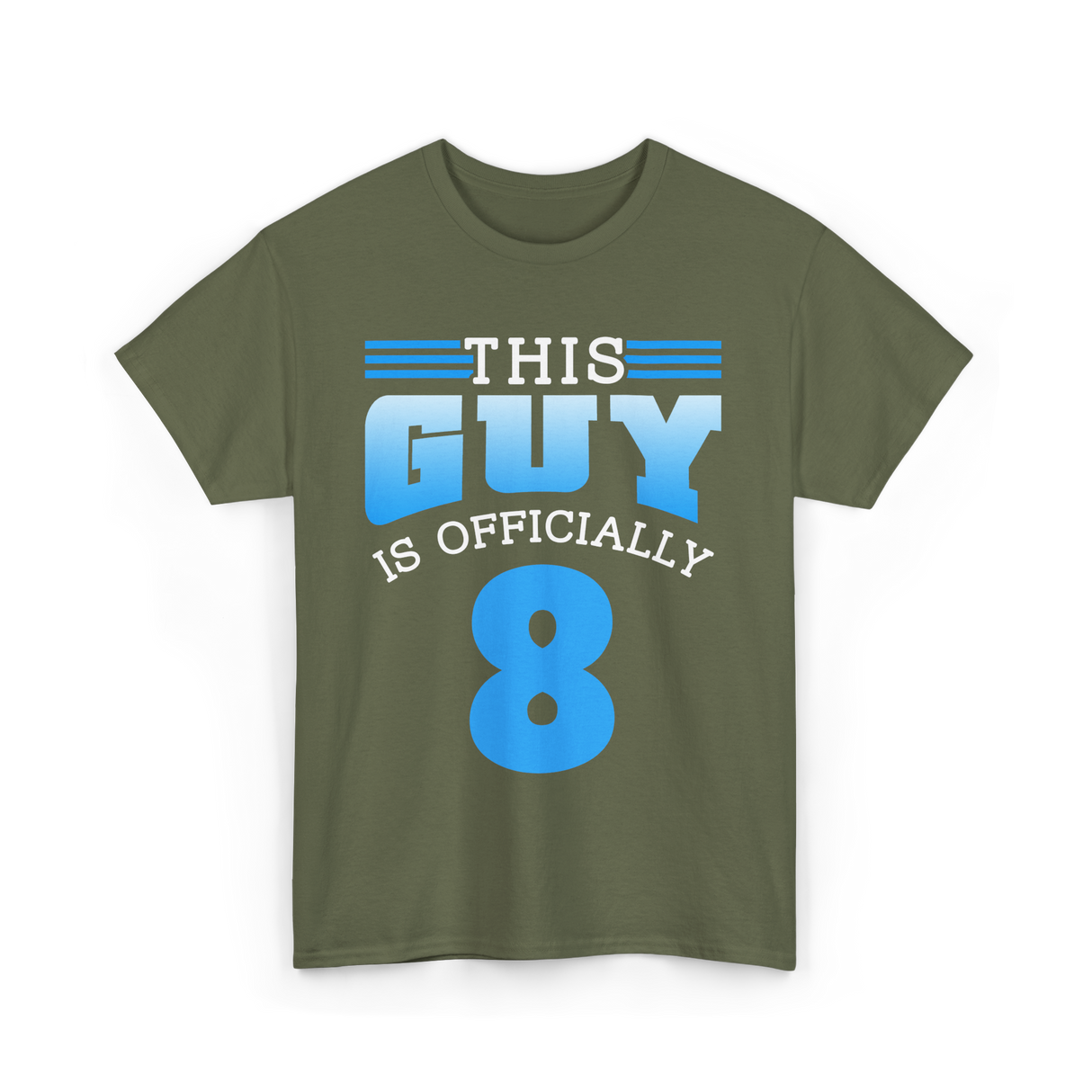 This Guy Is 8 Birthday Boy T-Shirt - Military Green