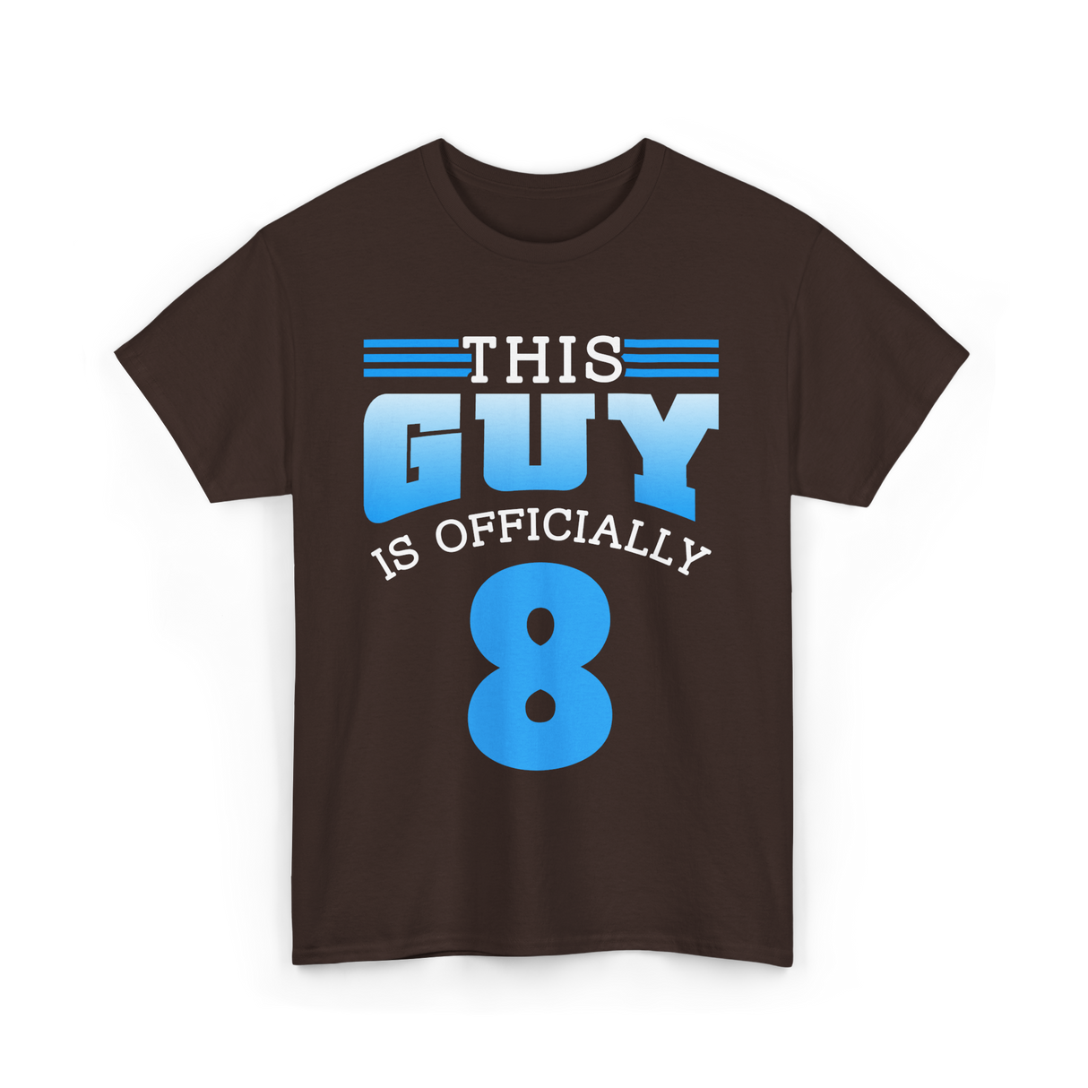 This Guy Is 8 Birthday Boy T-Shirt - Dark Chocolate