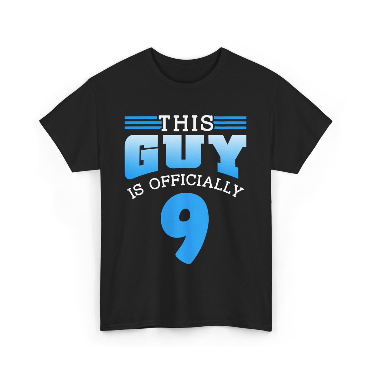 This Guy Is 9 Birthday Celebration T-Shirt - Black