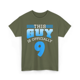 This Guy Is 9 Birthday Celebration T-Shirt - Military Green