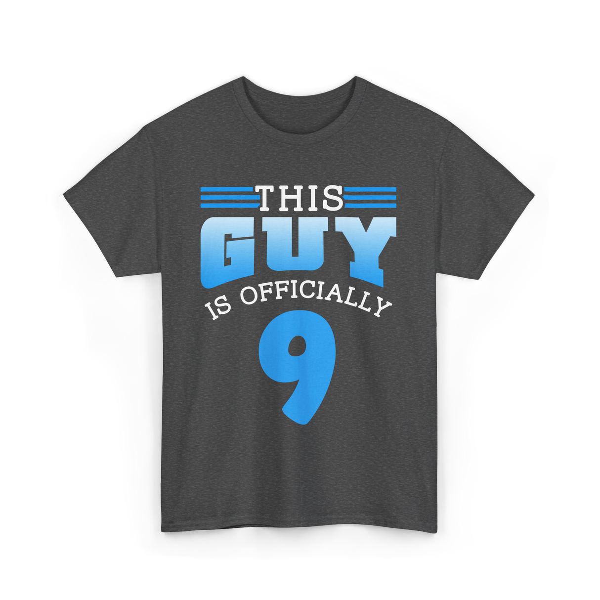 This Guy Is 9 Birthday Celebration T-Shirt - Dark Heather