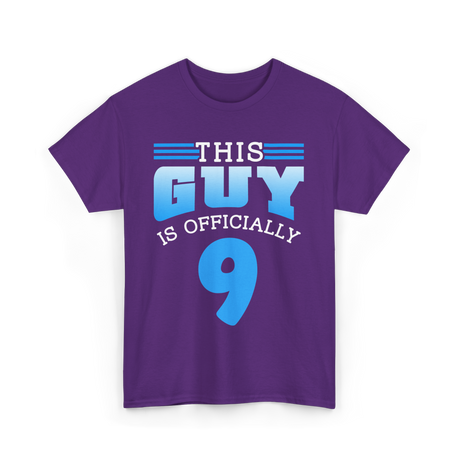 This Guy Is 9 Birthday Celebration T-Shirt - Purple