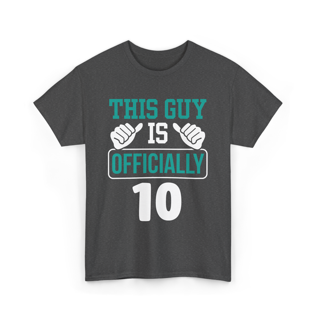 This Guy Is Officially 10 Birthday T-Shirt - Dark Heather