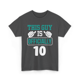 This Guy Is Officially 10 Birthday T-Shirt - Dark Heather