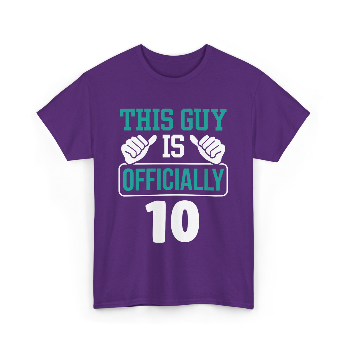 This Guy Is Officially 10 Birthday T-Shirt - Purple