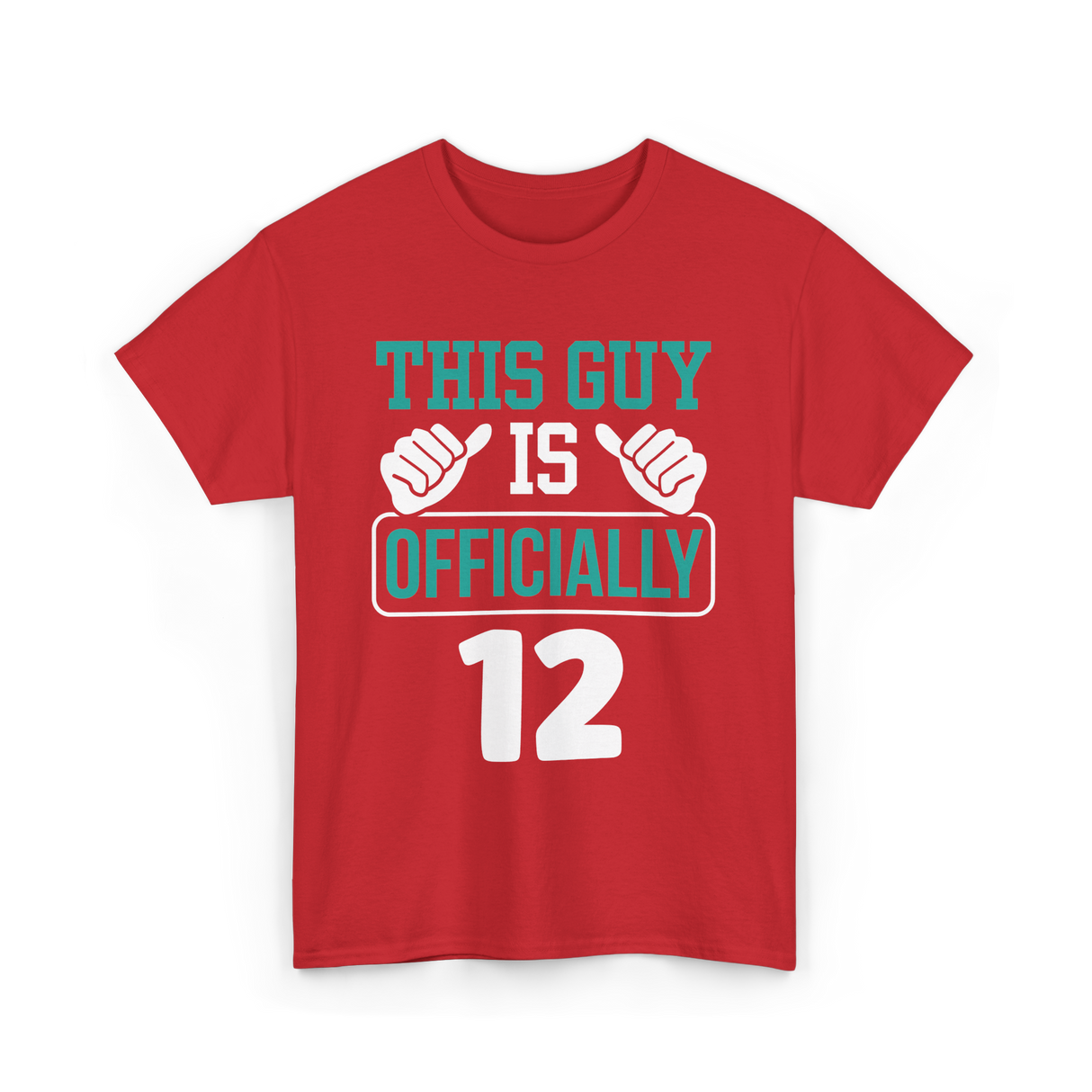 This Guy Is Officially 12 Birthday T-Shirt - Red