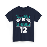 This Guy Is Officially 12 Birthday T-Shirt - Navy