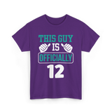 This Guy Is Officially 12 Birthday T-Shirt - Purple