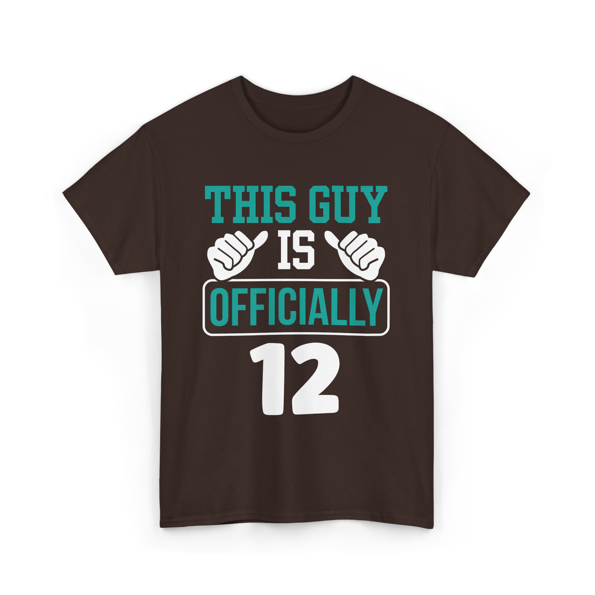 This Guy Is Officially 12 Birthday T-Shirt - Dark Chocolate