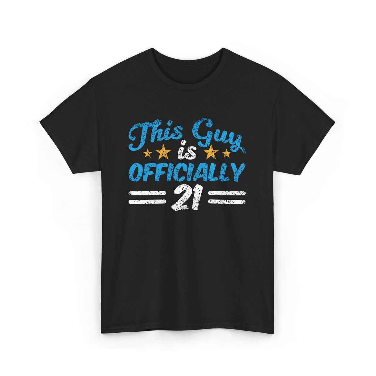 This Guy is Officially 21 Birthday T-Shirt - Black