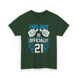 This Guy Is Officially 21 Birthday T-Shirt - Forest Green