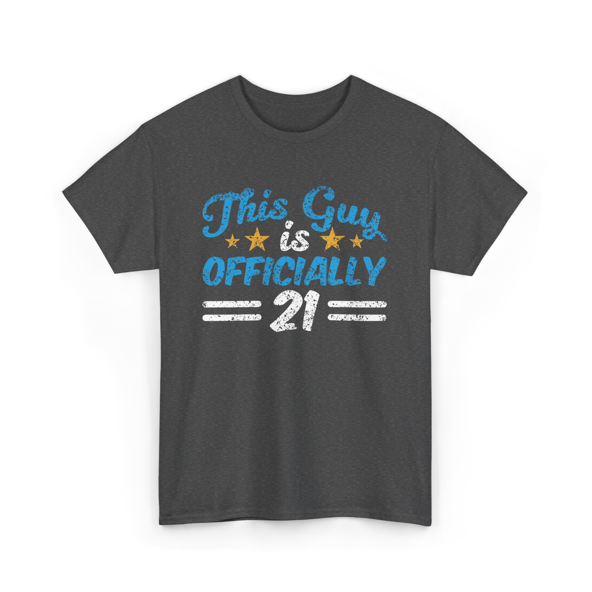 This Guy is Officially 21 Birthday T-Shirt - Dark Heather