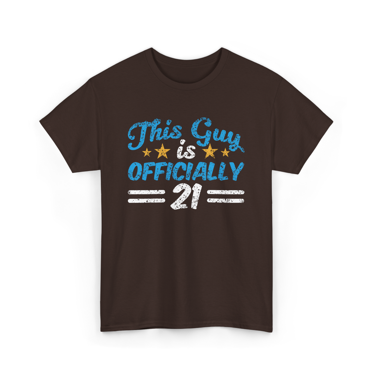 This Guy is Officially 21 Birthday T-Shirt - Dark Chocolate