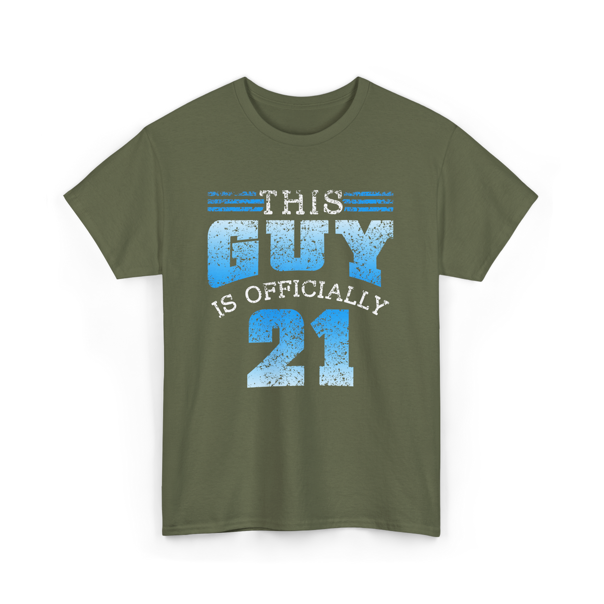 This Guy Is Officially 21 Birthday T-Shirt - Military Green