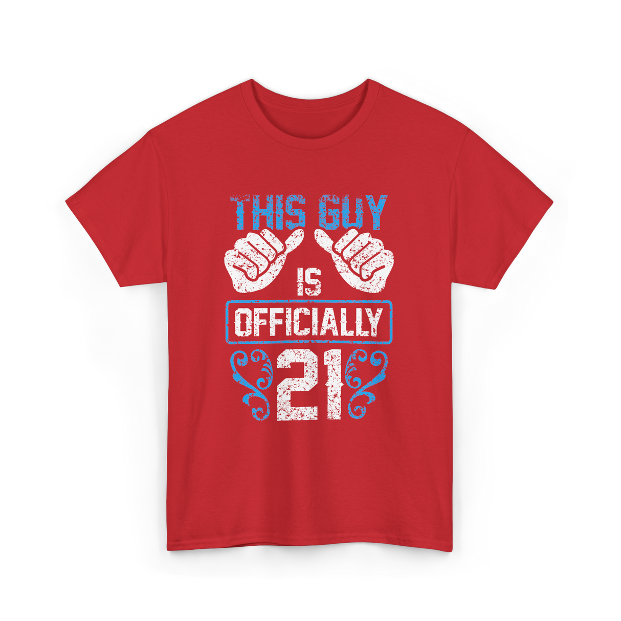 This Guy Is Officially 21 Birthday T-Shirt - Red