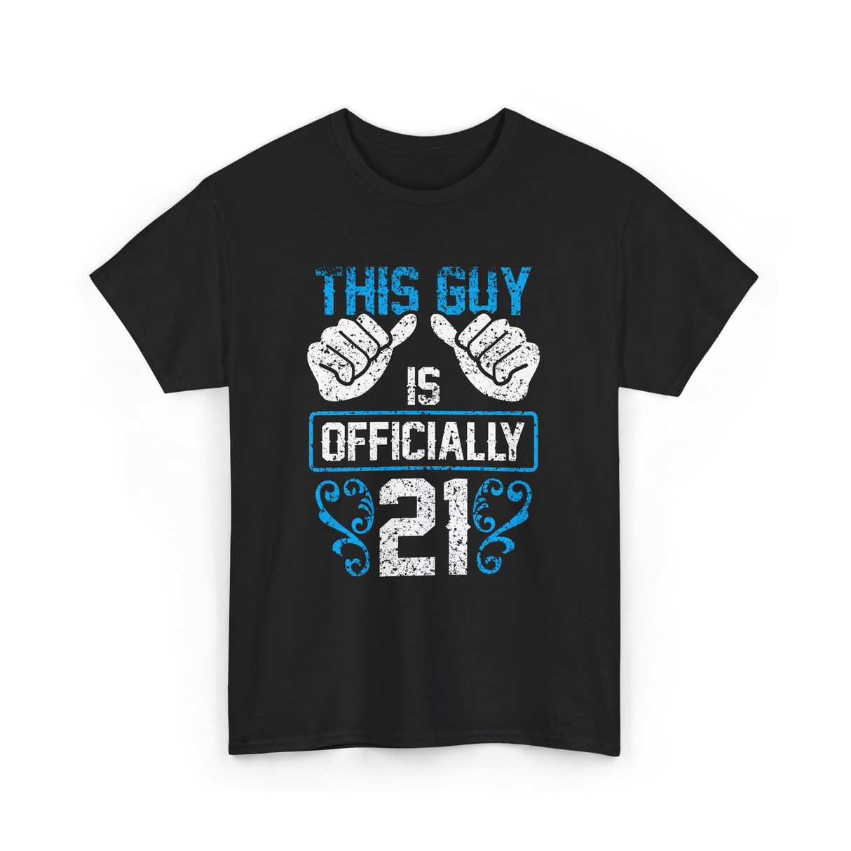 This Guy Is Officially 21 Birthday T-Shirt - Black