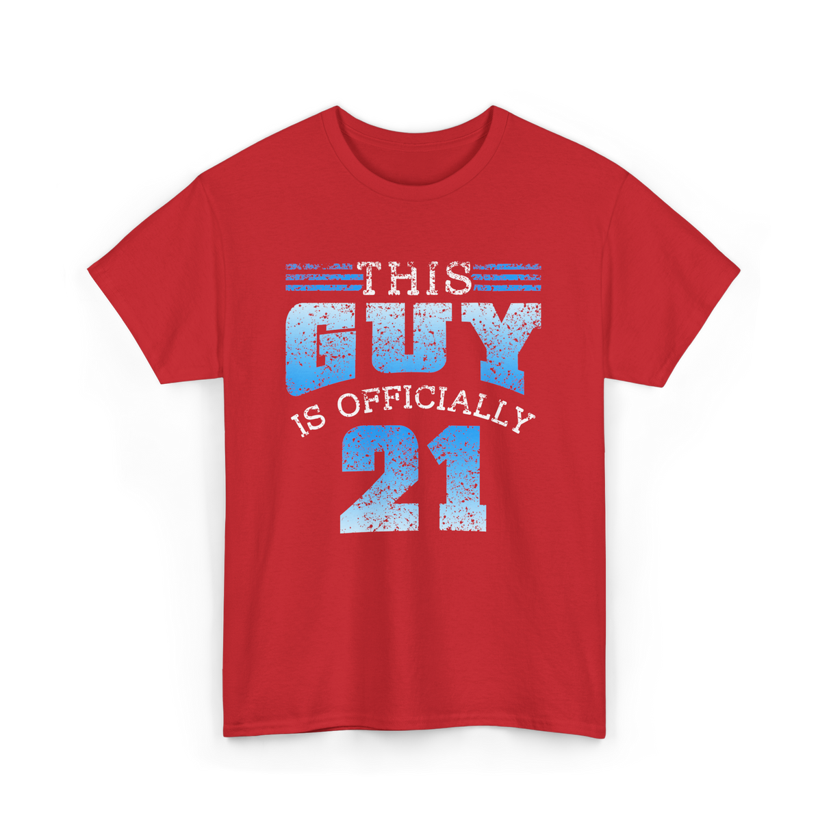 This Guy Is Officially 21 Birthday T-Shirt - Red