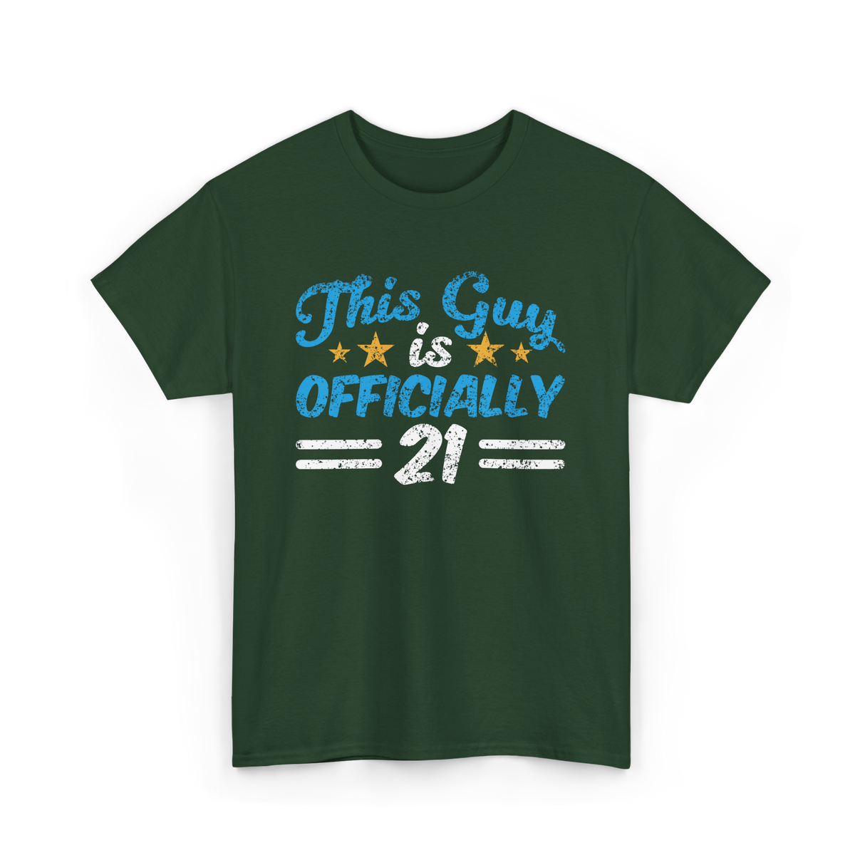 This Guy is Officially 21 Birthday T-Shirt - Forest Green