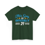 This Guy is Officially 21 Birthday T-Shirt - Forest Green