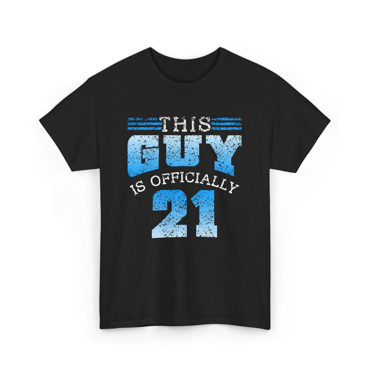 This Guy Is Officially 21 Birthday T-Shirt - Black