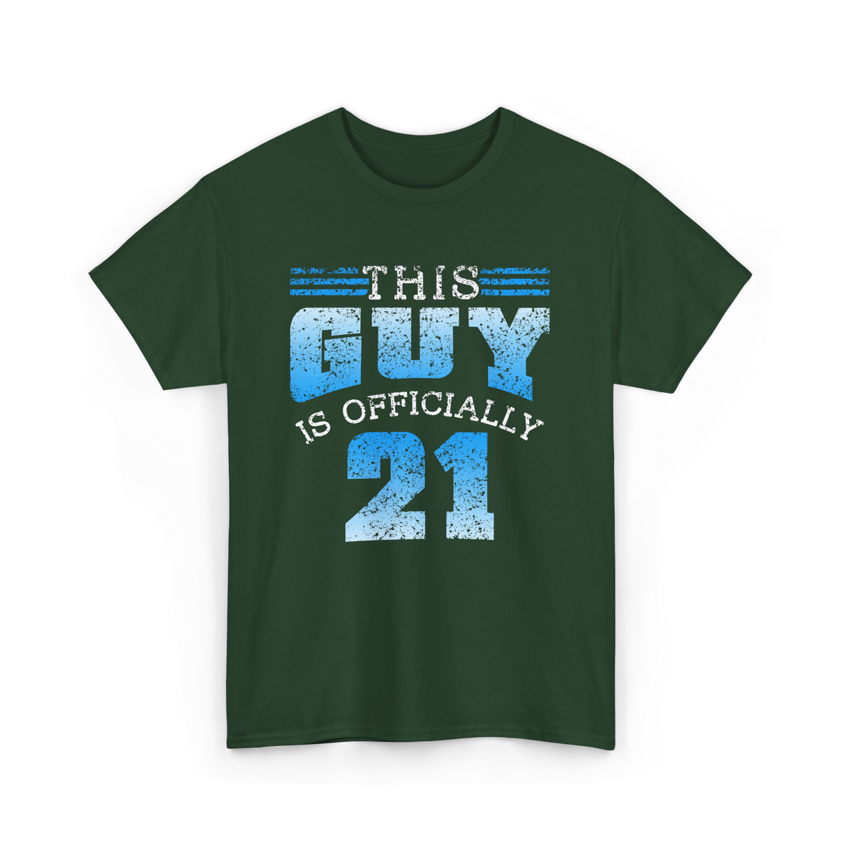 This Guy Is Officially 21 Birthday T-Shirt - Forest Green