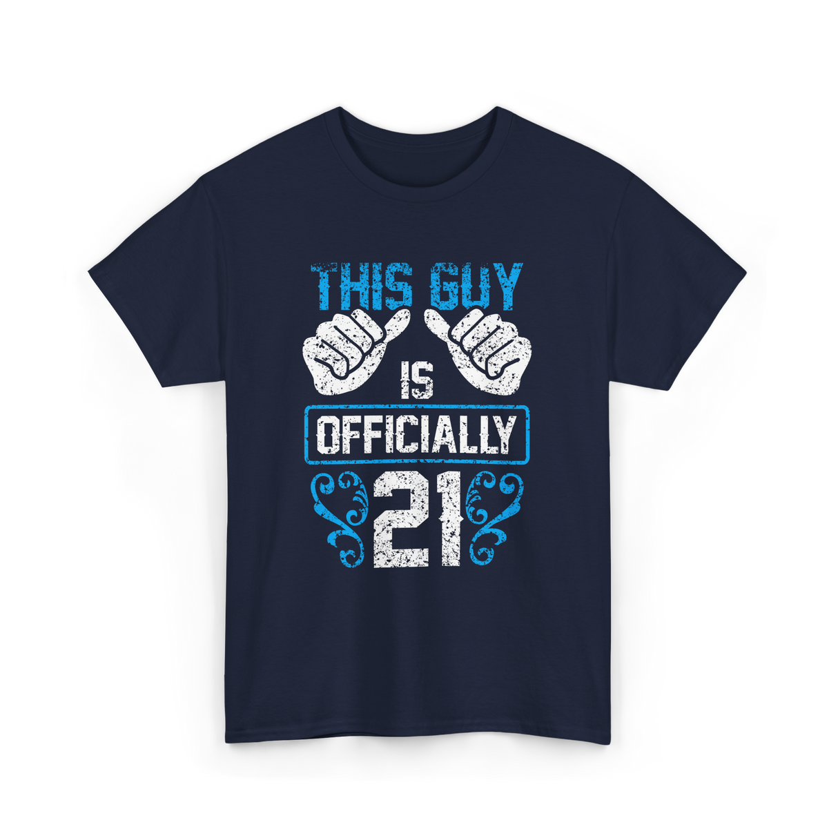 This Guy Is Officially 21 Birthday T-Shirt - Navy