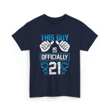 This Guy Is Officially 21 Birthday T-Shirt - Navy