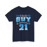 This Guy Is Officially 21 Birthday T-Shirt - Navy