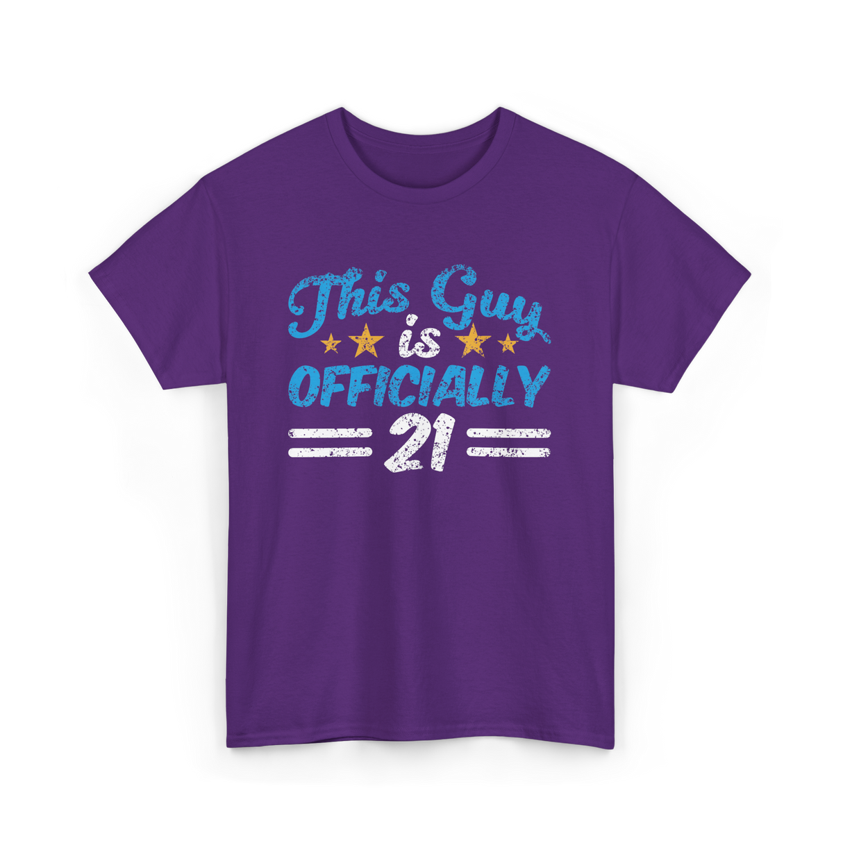 This Guy is Officially 21 Birthday T-Shirt - Purple