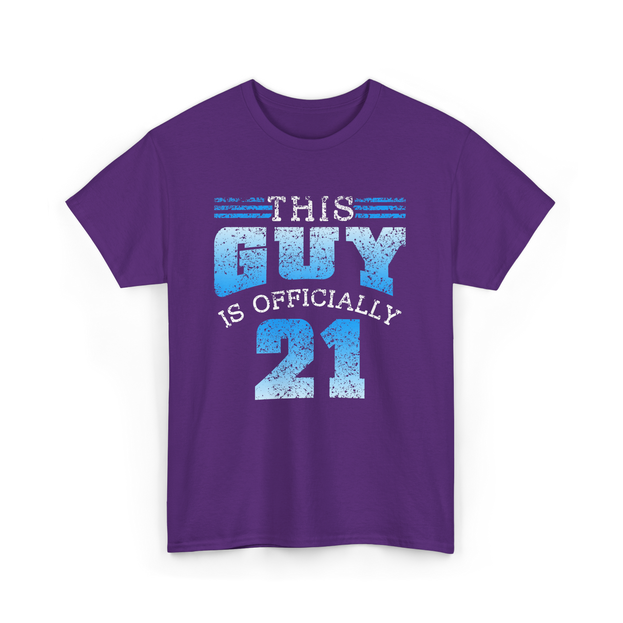 This Guy Is Officially 21 Birthday T-Shirt - Purple