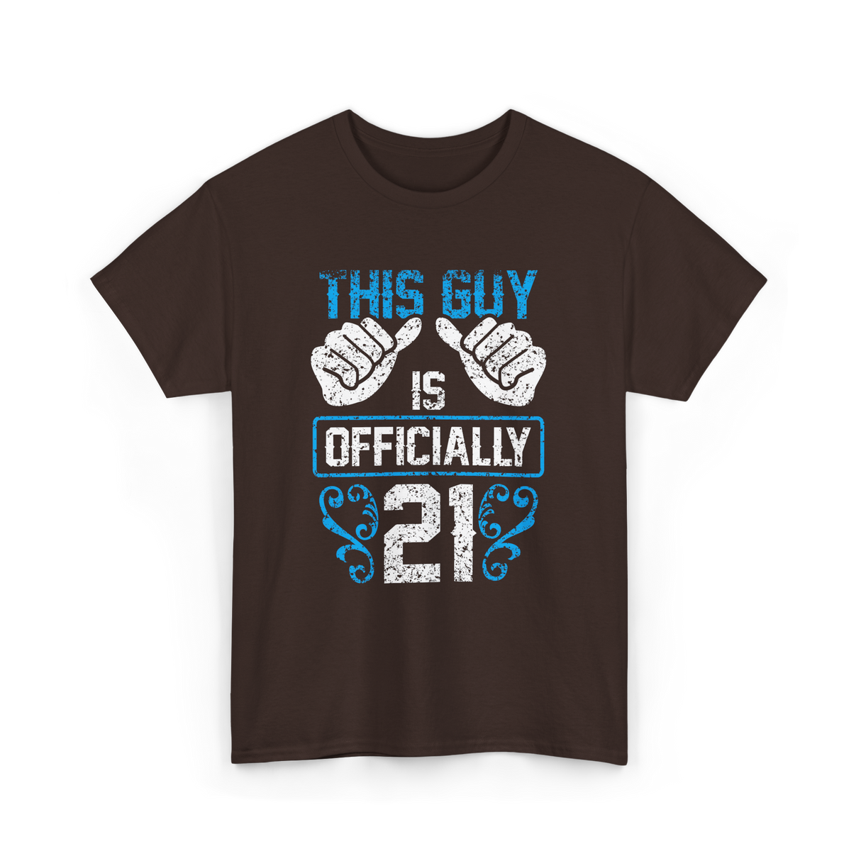 This Guy Is Officially 21 Birthday T-Shirt - Dark Chocolate