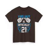 This Guy Is Officially 21 Birthday T-Shirt - Dark Chocolate