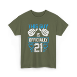 This Guy Is Officially 21 Birthday T-Shirt - Military Green