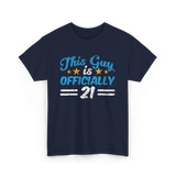 This Guy is Officially 21 Birthday T-Shirt - Navy