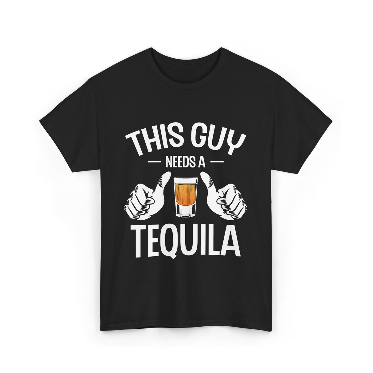 This Guy Needs A Tequila T-Shirt - Black