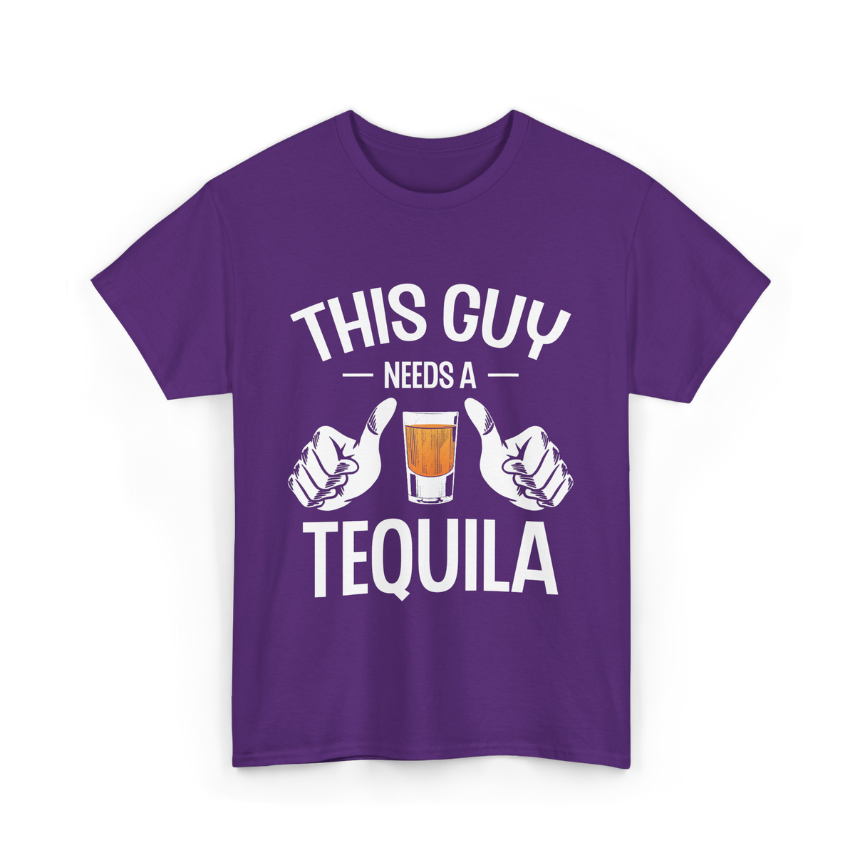 This Guy Needs A Tequila T-Shirt - Purple